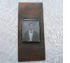 Photo pendant. Copper, vintage photo tumbled glass 