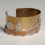 Three City Story cuff bracelet 1961. Copper, Brass, New Gold 