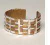 Woven Metals cuff. Silver, Copper, New Gold